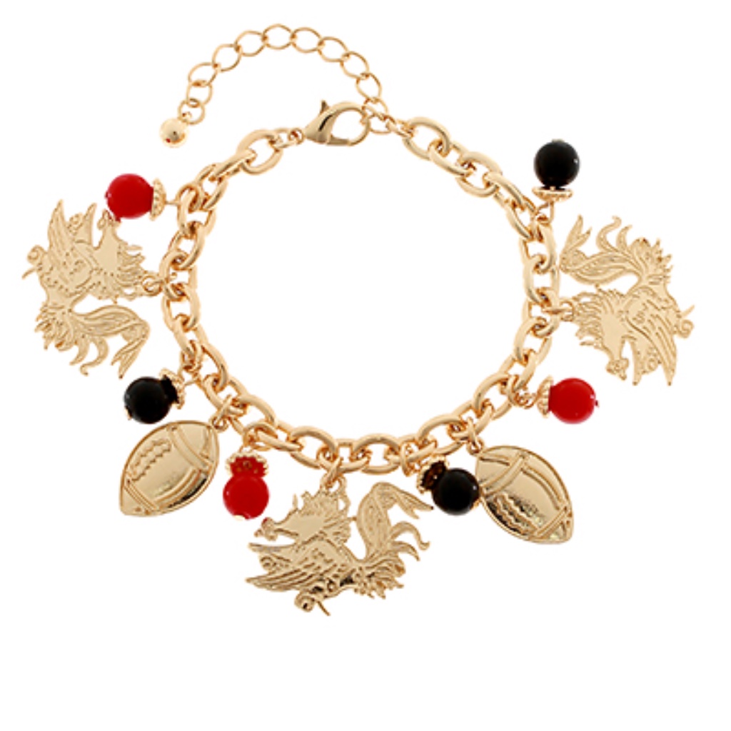 Gamecock Charm Game Day Bracelet